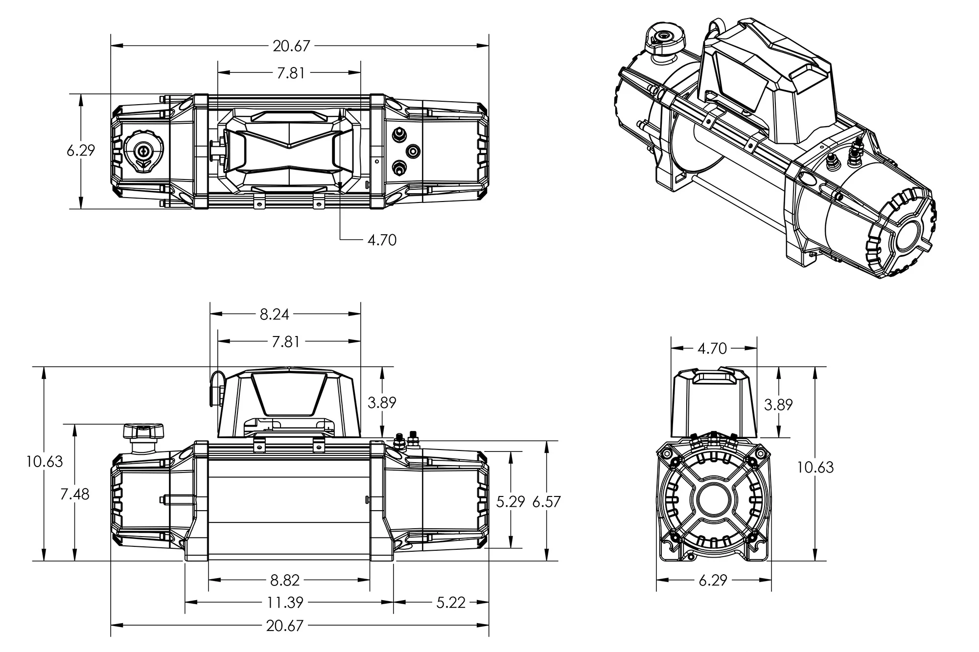 DV8 Xtract 12k Synthetic Rope Winch - Image 16