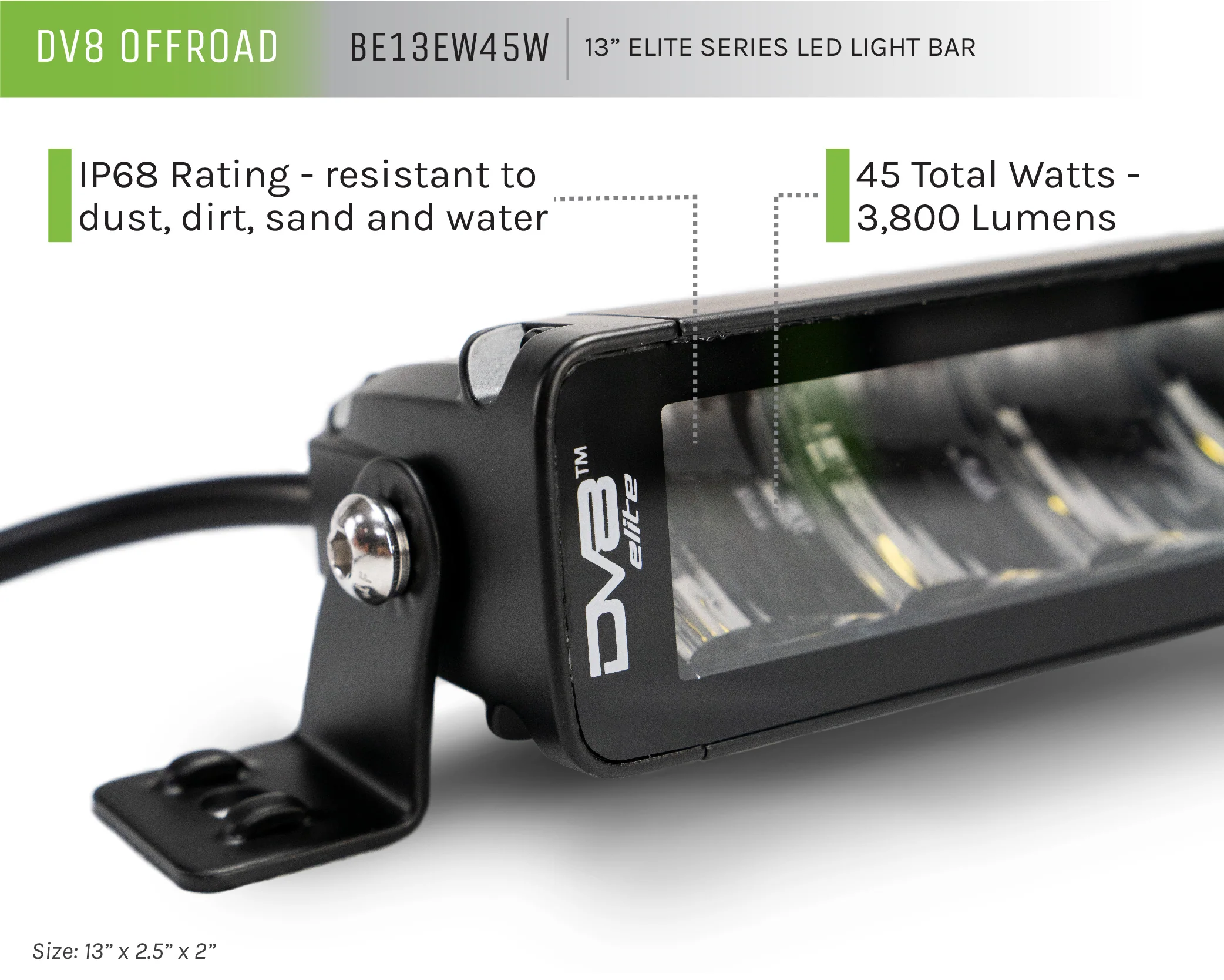 13-Inch Elite Series LED Light Bar | Single Row - Image 12