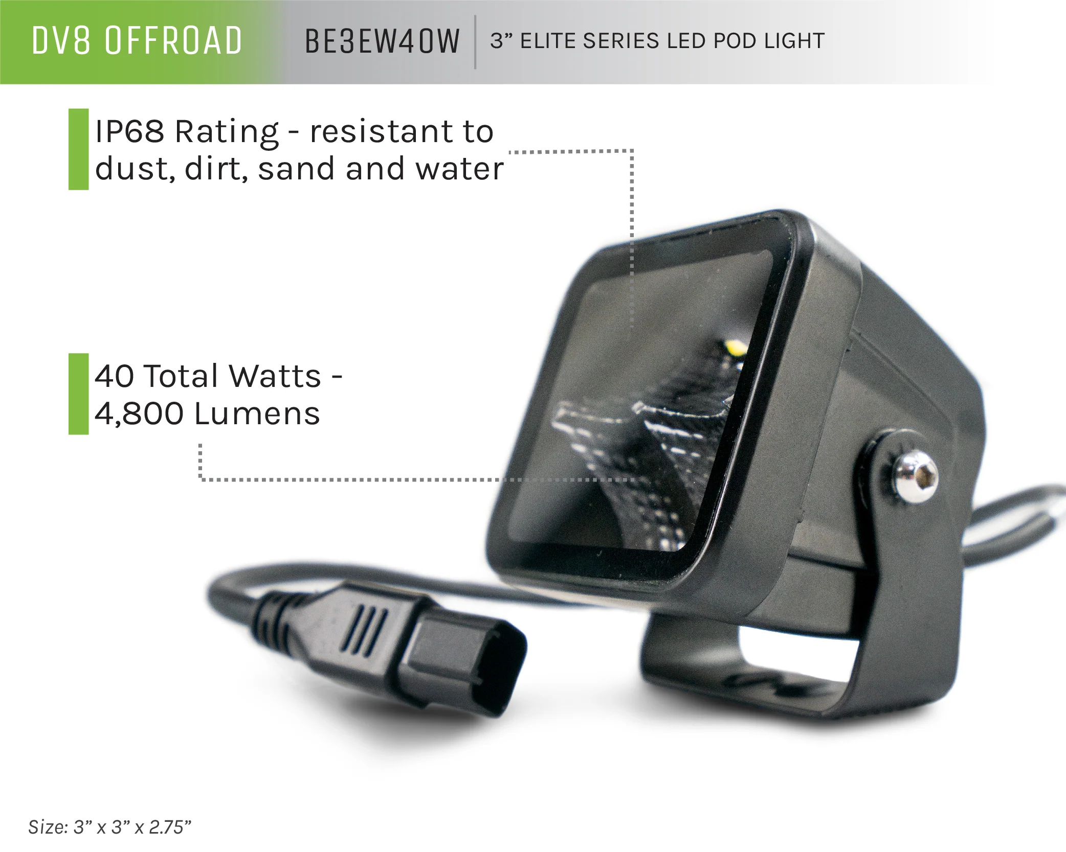3-Inch Elite Series LED Pod Light - Image 12