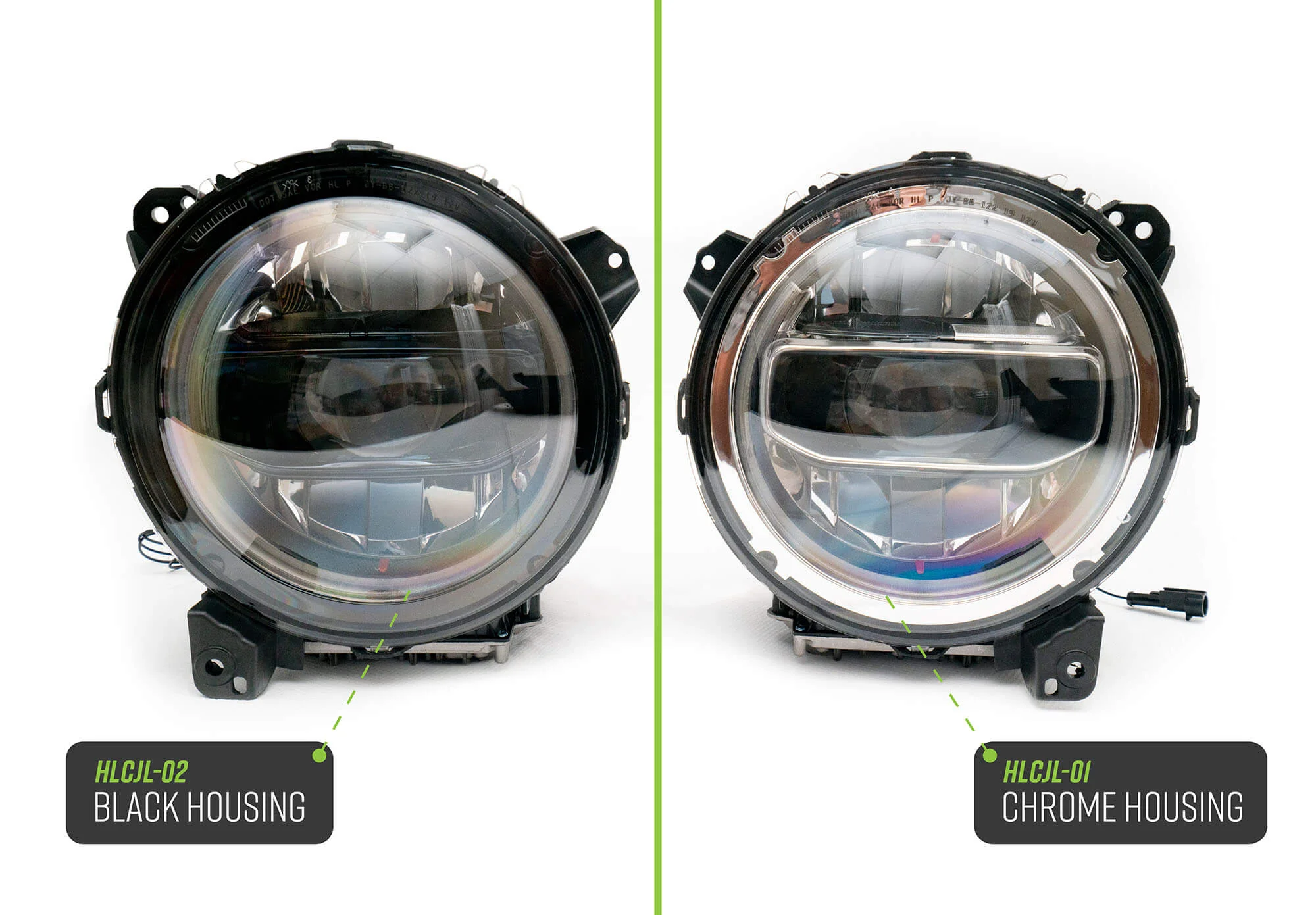 2018-2026 Jeep Wrangler JL & Gladiator JT LED Headlights | Black - Image 12