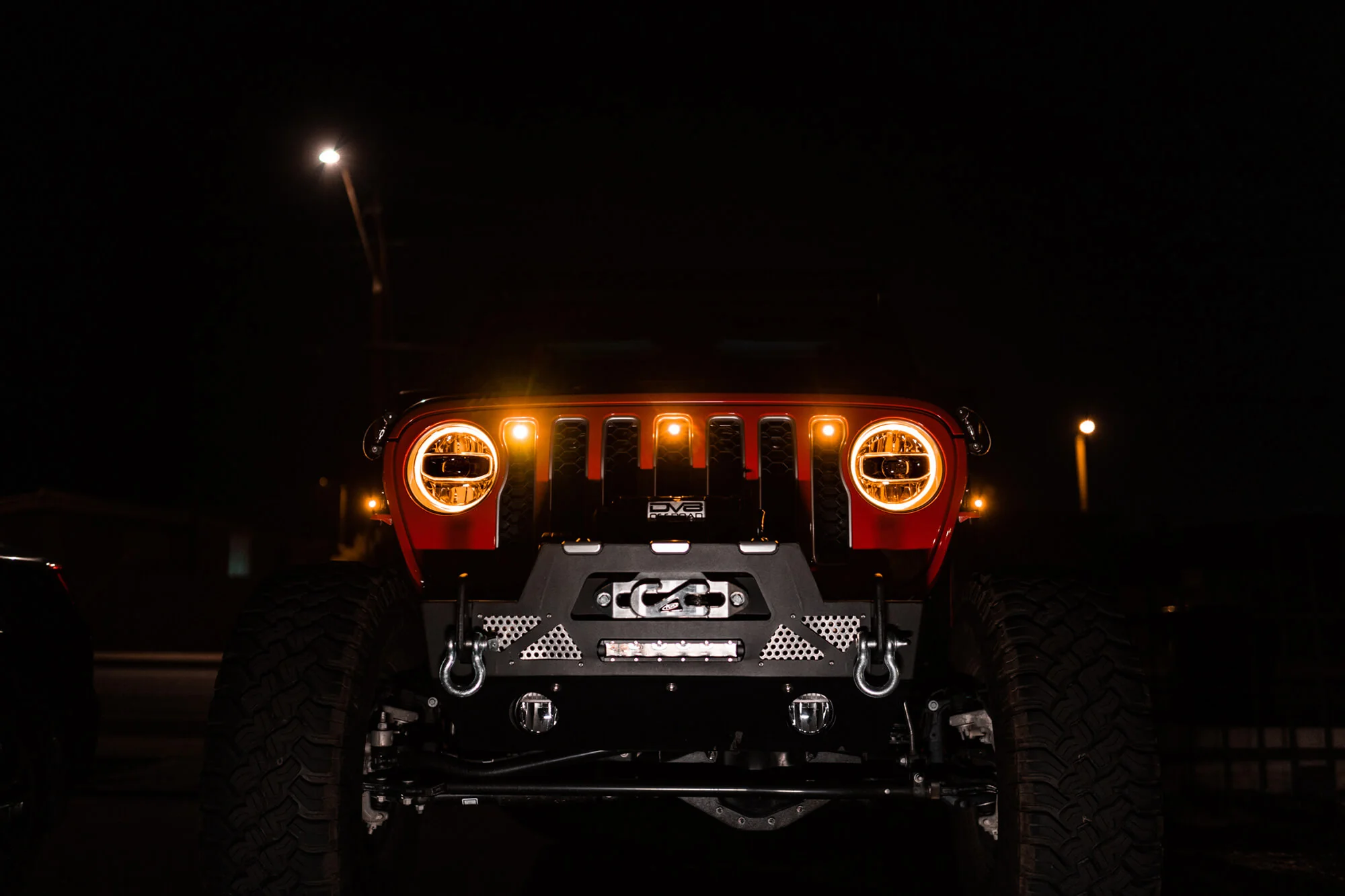 2018-2023 Jeep Wrangler JL Amber Grille Lights - Image 7