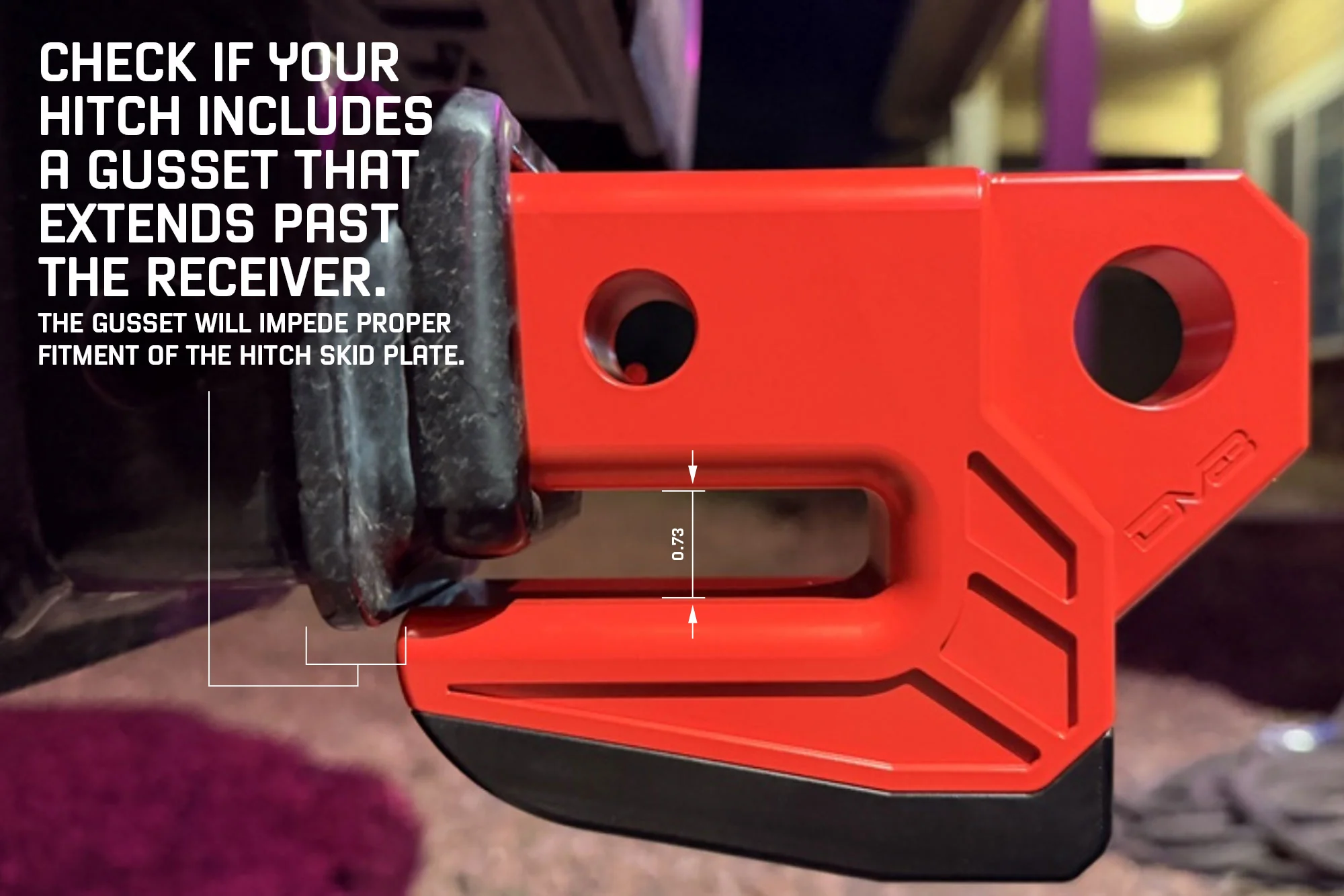 DV8 Xtract 2" Hitch Skid Plate - Image 3