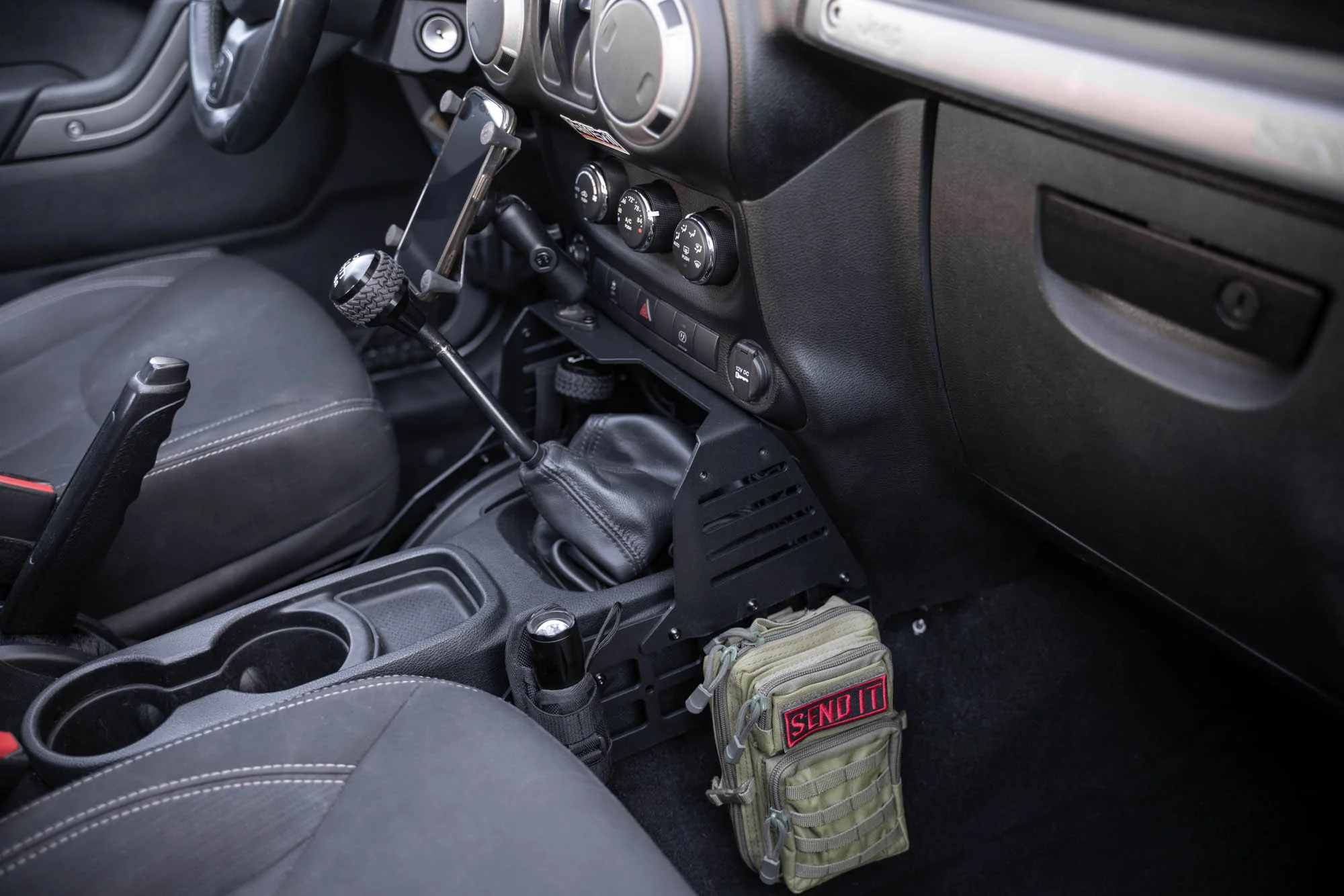 2007-2018 Jeep Wrangler JK | Center Console Molle Panels & Device Bridge - Image 5